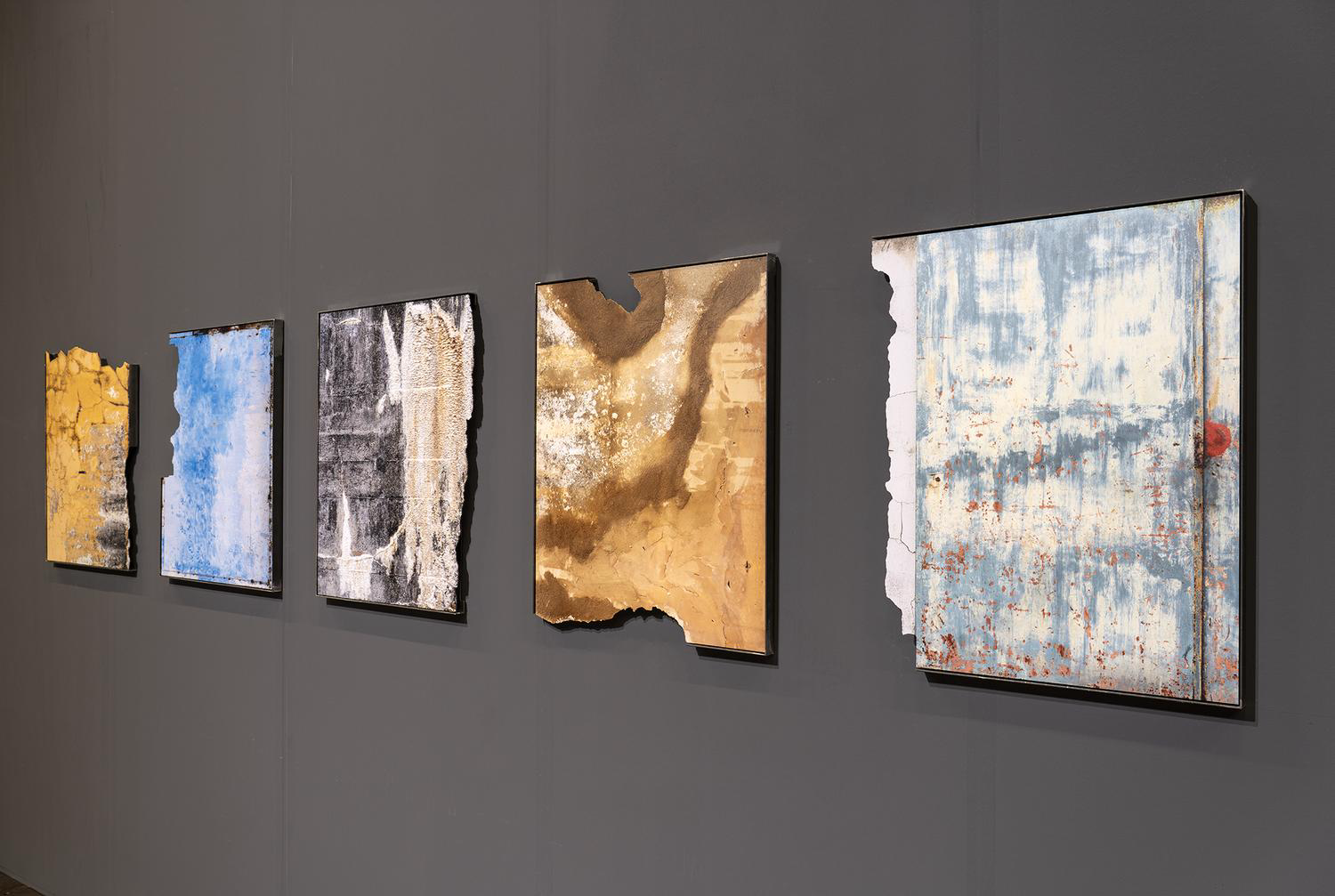 Daan Russcher, photographed walls with cut-out frames