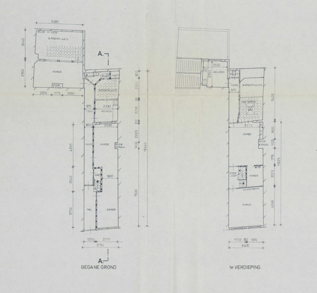 1979 floor plans, ground and first floor, Garenmarkt 5